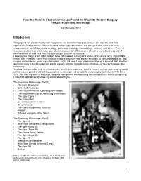 The Zeiss Operating Microscope
