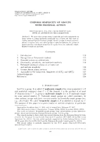 Uniform Simplicity of Groups with Proximal Action