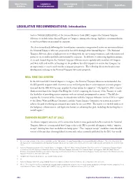 LEGISLATIVE RECOMMENDATIONS: Introduction