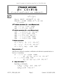 Strange Mesons (S = ±1, C = B = 0)