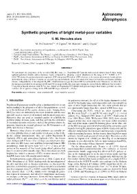 Synthetic Properties of Bright Metal-Poor Variables II