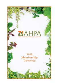 2018 Membership Directory