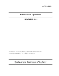 ATP 3-21.51 Subterranean Operations