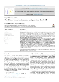 Correlation of Various Cardiac Markers in Diagnosed Case of Acute MI