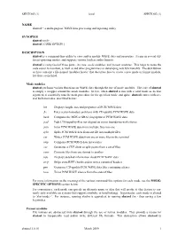 Name Synopsis Description