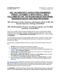 NFL 100 Greatest Characters Pt. 1 and 2-DB