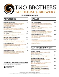 Summer Menu Appetizers Salads