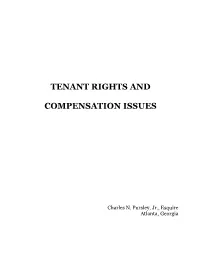 Tenant Rights and Compensation Issues
