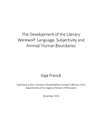 The Shape of the Werewolf