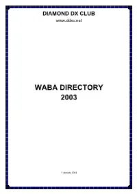Waba Directory 2003