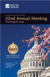 22Nd Annual Meeting Final Program Guide