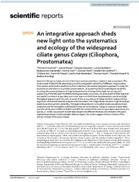 An Integrative Approach Sheds New Light Onto the Systematics