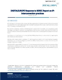 Contribution by DIGITALEUROPE to the BEREC Public Consultation on the Draft BEREC Report on IP-Interconnection Practices In