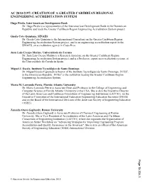 Creation of a Greater Caribbean Regional Engineering Accreditation System