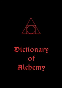 Dictionary of Alchemy Contents