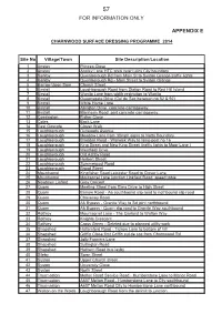 For Information Only Appendix E