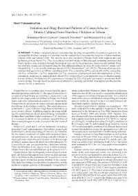 Isolation and Drug-Resistant Patterns of Campylobacter Strains Cultured from Diarrheic Children in Tehran