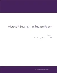 Microsoft Security Intelligence Report