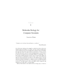 Molecular Biology for Computer Scientists