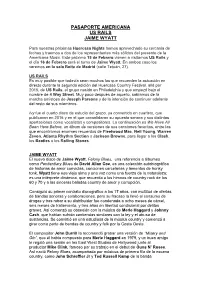Pasaporte Americana Us Rails Jaime Wyatt