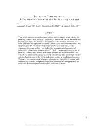 Proactive Cybersecurity: a Comparative Industry and Regulatory Analysis