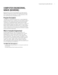 Computer Engineering, Minor (Behrend) 1
