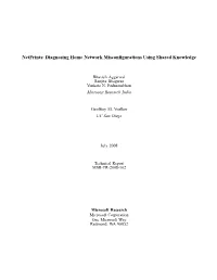 Netprints: Diagnosing Home Network Misconfigurations Using