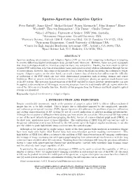Sparse-Aperture Adaptive Optics