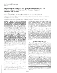 An Interaction Between DNA Ligase I and Proliferating Cell Nuclear Antigen: Implications for Okazaki Fragment Synthesis and Joining (DNA Repair͞dna Replication)