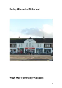 Botley Character Statement West Way Community Concern
