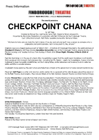 CHECKPOINT CHANA by Jeff Page Directed by Manuel Bau