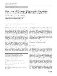 Efficacy of the Repon1 Mutant IIG1 to Prevent Cyclosarin Toxicity in Vivo and to Detoxify Structurally Different Nerve Agents in Vitro
