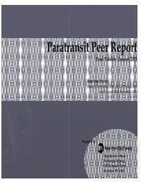 Paratransit Peer Report Final Version - January 2011