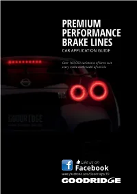 Premium Performance Brake Lines Car Application Guide