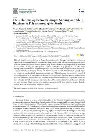 The Relationship Between Simple Snoring and Sleep Bruxism: a Polysomnographic Study