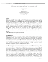 Cybercrime Attribution: an Eastern European Case Study