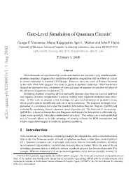 Gate-Level Simulation of Quantum Circuits