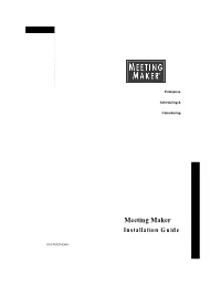 Installation Guide Meeting Maker
