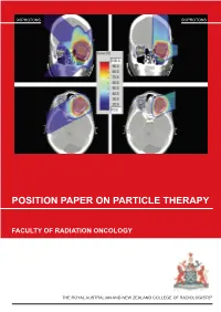 Position Paper on Particle Therapy