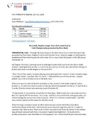 Sean Wildhack – Seanwildhack@Pgatourhq.Com, (315-243-2751)