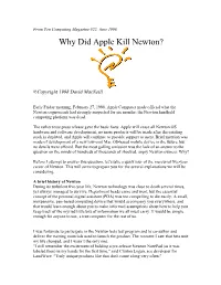 Why Did Apple Kill Newton?