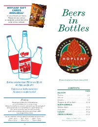 Beers in Bottles