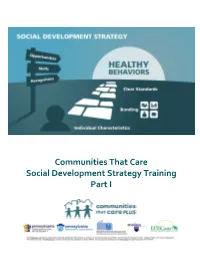 Communities That Care Social Development Strategy Training Part I
