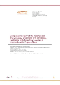 Comparative Study of the Mechanical and Vibratory Properties of a Composite Reinforced with Fique Fibers Versus a Composite with E-Glass Fibers