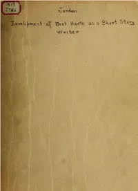 Development of Bret Harte As a Short Story Writer