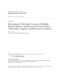 Elucidating the Electronic Structure of Multiple Bonded Systems