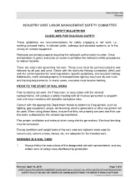 Guidelines for Railroad Safety