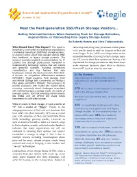 Meet the Next-Generation SSD/Flash Storage Vendors…
