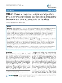 Pairwise Sequence Alignment Algorithm by a New Measure Based