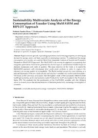 Sustainability Multivariate Analysis of the Energy Consumption of Ecuador Using Musiasem and BIPLOT Approach